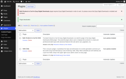 Page screenshot: Plugins &lsaquo; Test site &mdash; WordPress