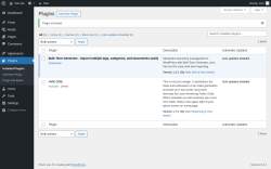 Page screenshot: Plugins ‹ Test site — WordPress