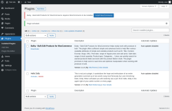 Page screenshot: Plugins ‹ Test site — WordPress
