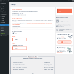Page screenshot: Bulletin → Settings