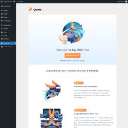 Page screenshot: bunny.net