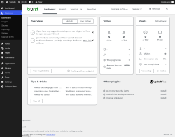 Page screenshot: Dashboard &lsaquo; Test site &mdash; WordPress