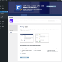 Page screenshot: Business Profile → Settings → Styling