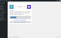 Page screenshot: ‹ Test site — WordPress