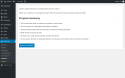 Page screenshot: Buttonizer → Affiliation