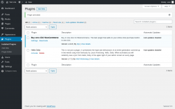 Page screenshot: Plugins ‹ Test site — WordPress