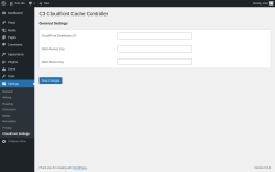 Page screenshot: Settings &rarr; CloudFront Settings