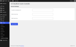 Page screenshot: Settings &rarr; CloudFront Settings