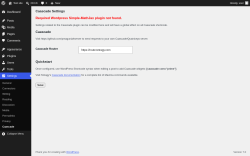 Page screenshot: Settings &rarr; Caascade