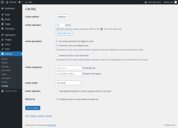 Page screenshot: Settings → Cachify