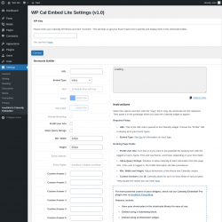 Page screenshot: Settings &rarr; UseStrict&rsquo;s Calendly Embedder