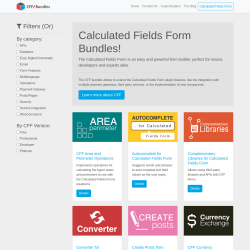 Page screenshot: Calculated Fields Form → Marketplace