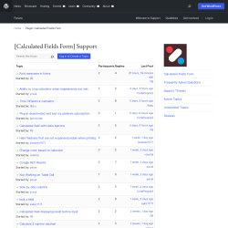 Page screenshot: Calculated Fields Form → Online Help