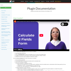 Page screenshot: Calculated Fields Form → Documentation