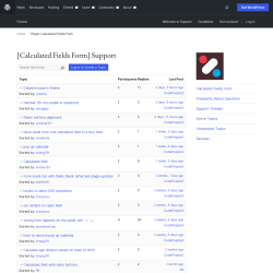 Page screenshot: Calculated Fields Form → Online Help