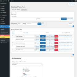 Page screenshot: Calculated Fields Form