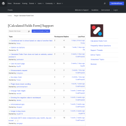 Page screenshot: Calculated Fields Form → Online Help