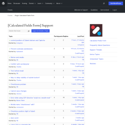 Page screenshot: Calculated Fields Form → Online Help