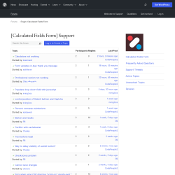Page screenshot: Calculated Fields Form → Online Help