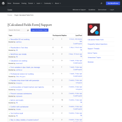 Page screenshot: Calculated Fields Form &rarr; Online Help