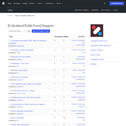 Page screenshot: Calculated Fields Form &rarr; Online Help