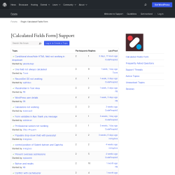 Page screenshot: Calculated Fields Form &rarr; Online Help