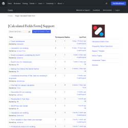 Page screenshot: Calculated Fields Form &rarr; Online Help