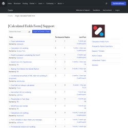 Page screenshot: Calculated Fields Form &rarr; Online Help