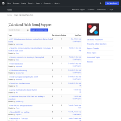 Page screenshot: Calculated Fields Form &rarr; Online Help