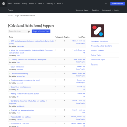 Page screenshot: Calculated Fields Form &rarr; Online Help
