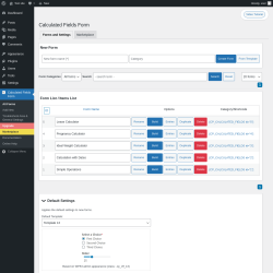 Page screenshot: Calculated Fields Form