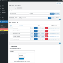 Page screenshot: Calculated Fields Form