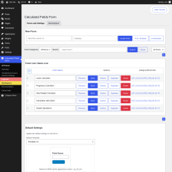 Page screenshot: Calculated Fields Form