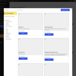 Page screenshot: Calculated Fields Form &rarr; Add New
