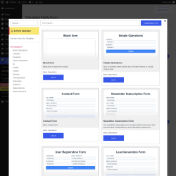Page screenshot: Calculated Fields Form &rarr; Add New
