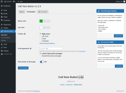 Page screenshot: Call Now Button &rarr; Presentation