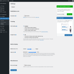 Page screenshot: Call Now Button &rarr; Settings