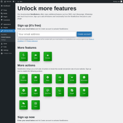 Page screenshot: Call Now Button &rarr; Unlock features