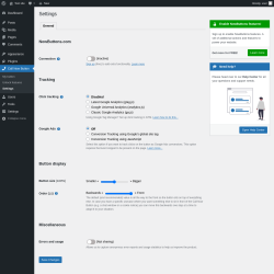 Page screenshot: Call Now Button &rarr; Settings