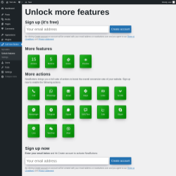 Page screenshot: Call Now Button &rarr; Unlock features