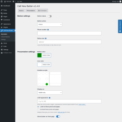 Page screenshot: Call Now Button &rarr; Presentation