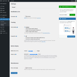 Page screenshot: Call Now Button &rarr; Settings