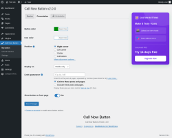 Page screenshot: Call Now Button &rarr; Presentation