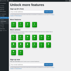 Page screenshot: Call Now Button &rarr; Unlock features