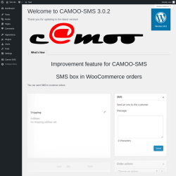 Page screenshot: Camoo SMS