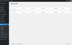 Page screenshot: Camoo SMS → Outbox