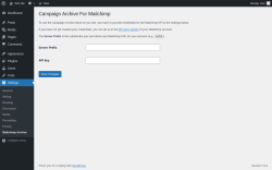 Page screenshot: Settings → Mailchimp Archive