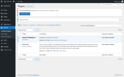 Page screenshot: Plugins ‹ Test site — WordPress
