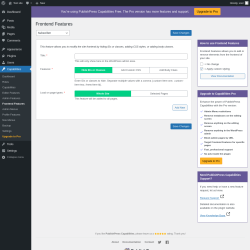 Page screenshot: Capabilities &rarr; Frontend Features