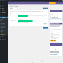 Page screenshot: Capabilities &rarr; Frontend Features